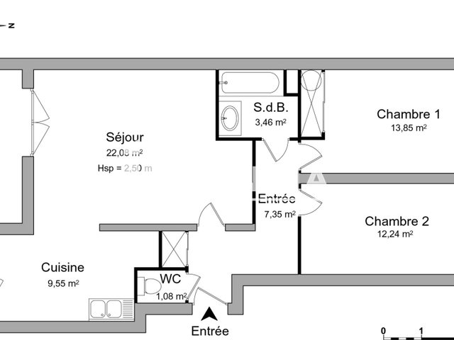 Appartement à louer, 69m², Bouaye