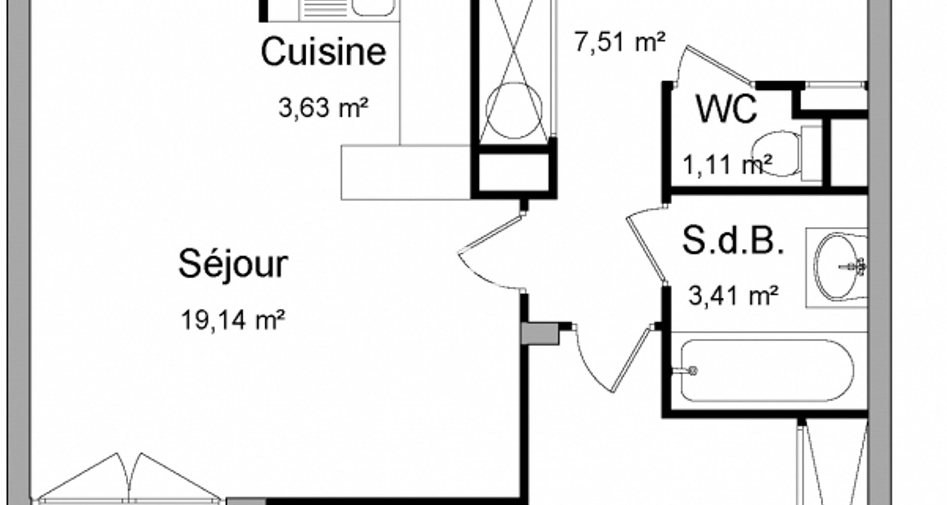 Appartement à louer, 50m², Saint-Cyr-l'École