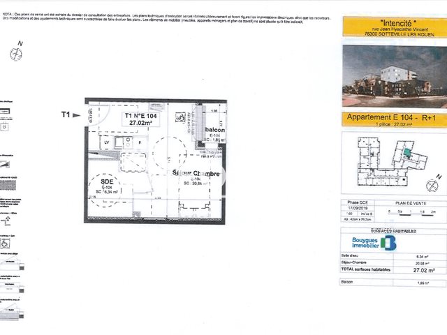 Appartement à louer, 27m², Sotteville-lès-Rouen