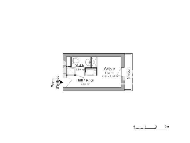 Appartement à louer, 13m², Le Havre
