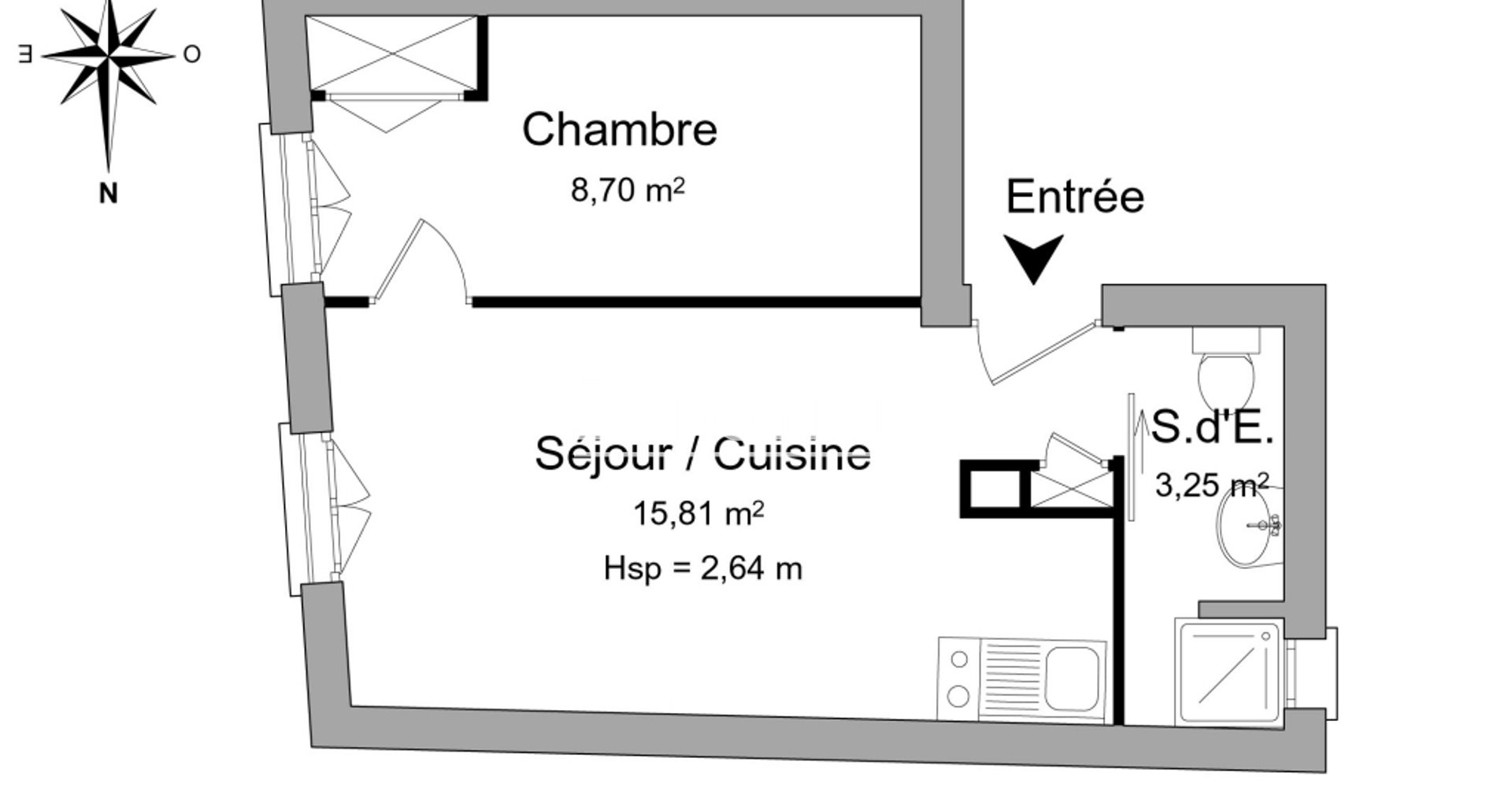 Appartement à louer, 28m², Rueil-Malmaison