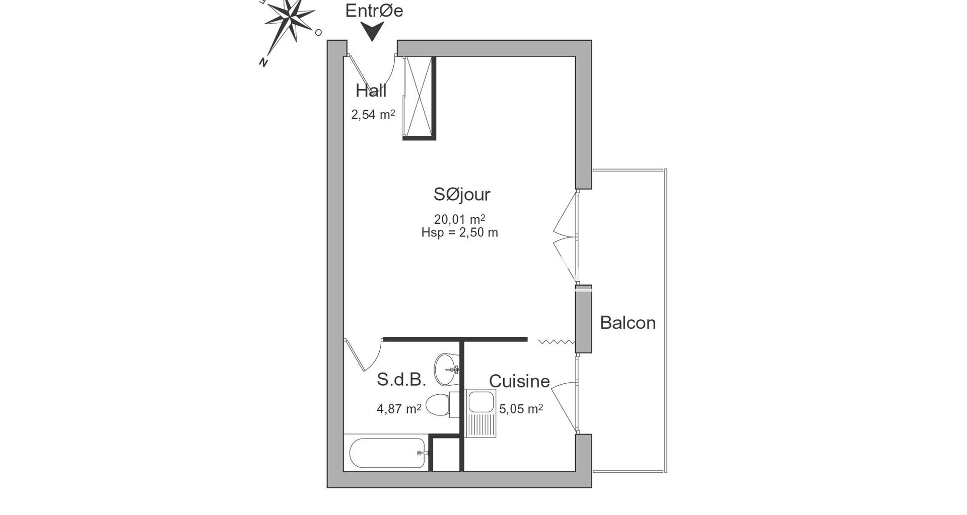 Appartement à louer, 32m², Lyon 8ème