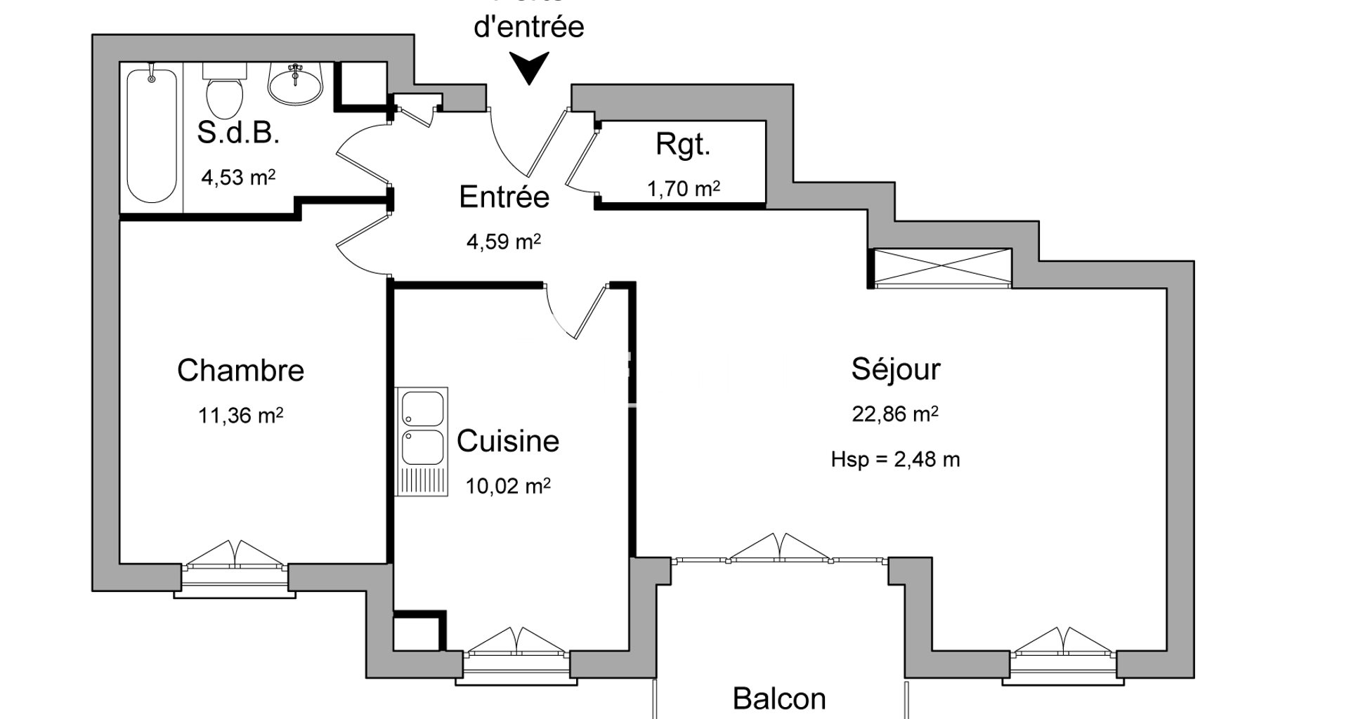Appartement à louer, 55m², Montluel