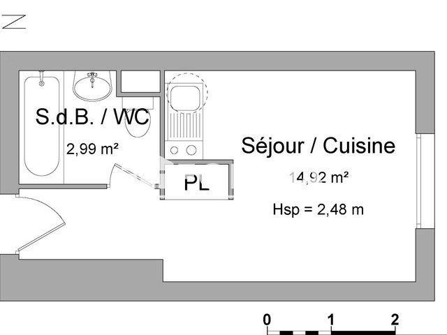 Appartement à louer, 17m², Talence