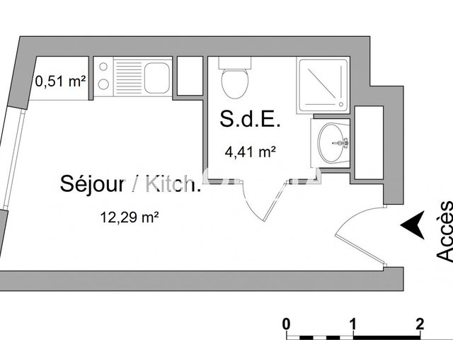 Appartement à louer, 17m², Rennes