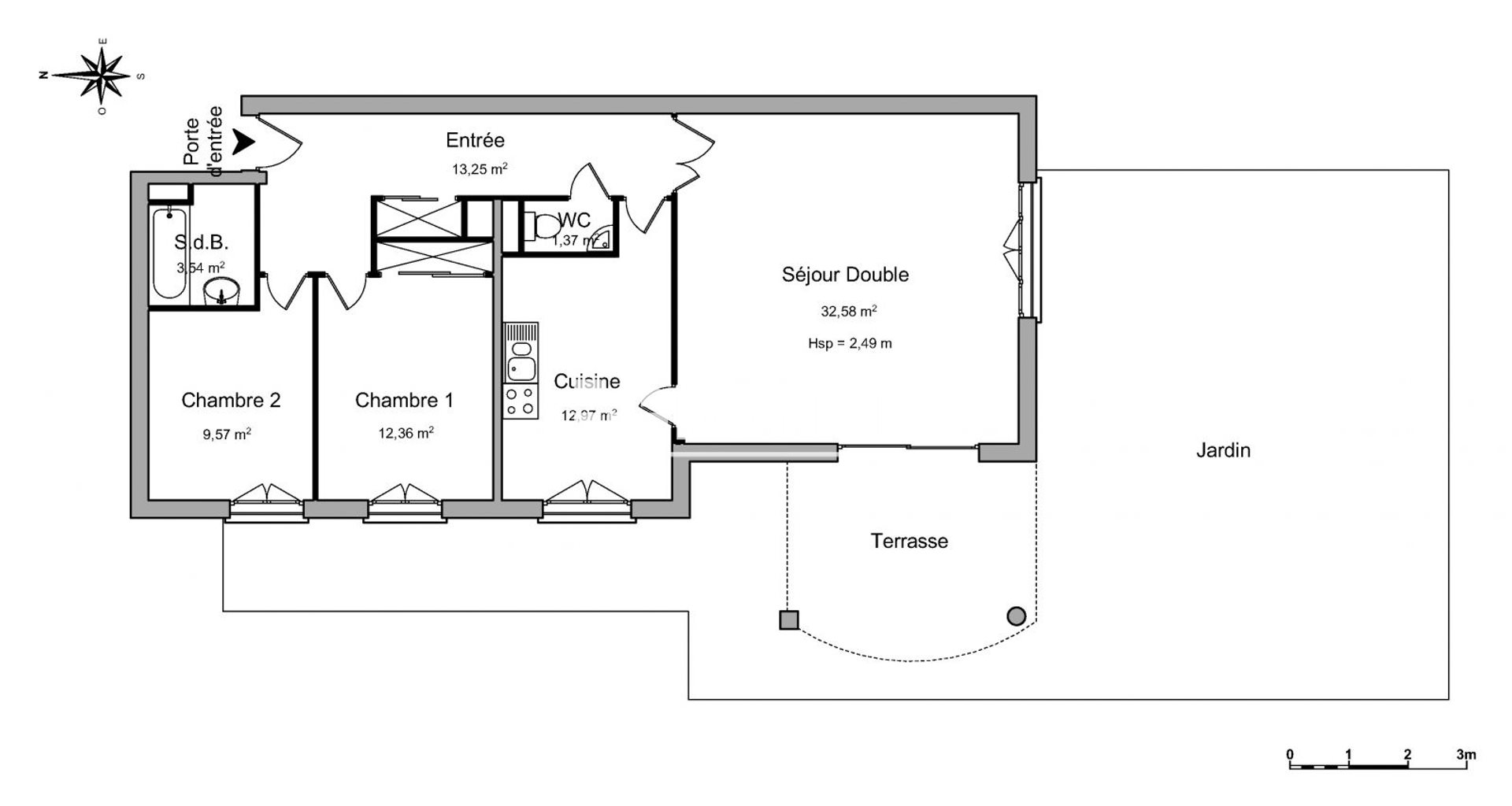 Appartement à louer, 85m², Lille