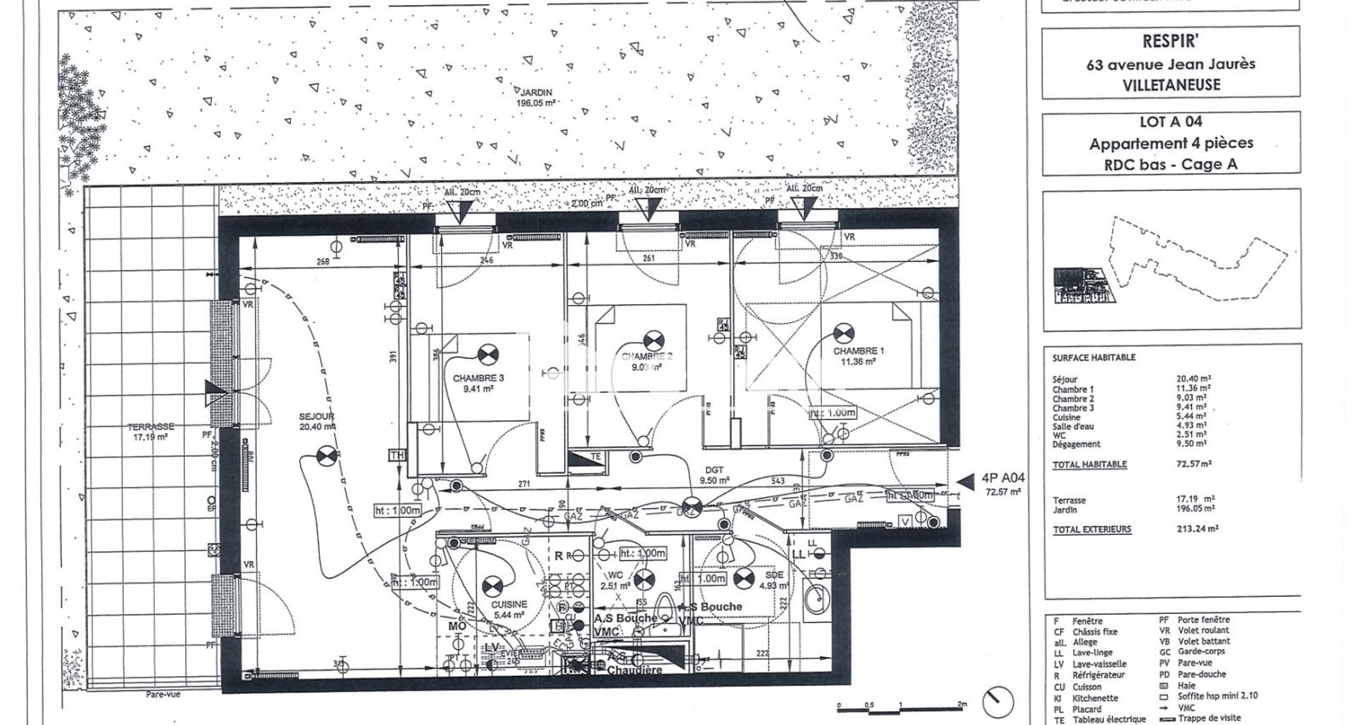 Appartement à louer, 72m², Villetaneuse