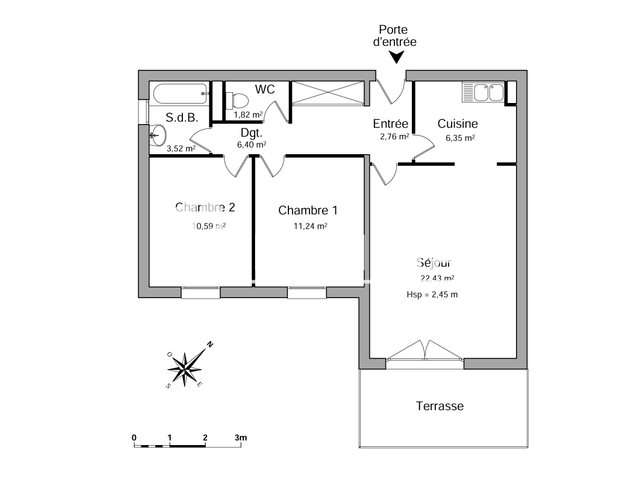 Appartement à louer, 65m², Nancy