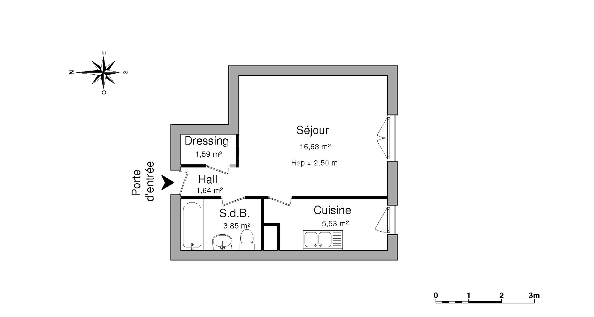 Appartement à louer, 29m², Les Ulis