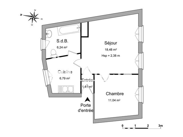 Appartement à louer, 43m², Strasbourg