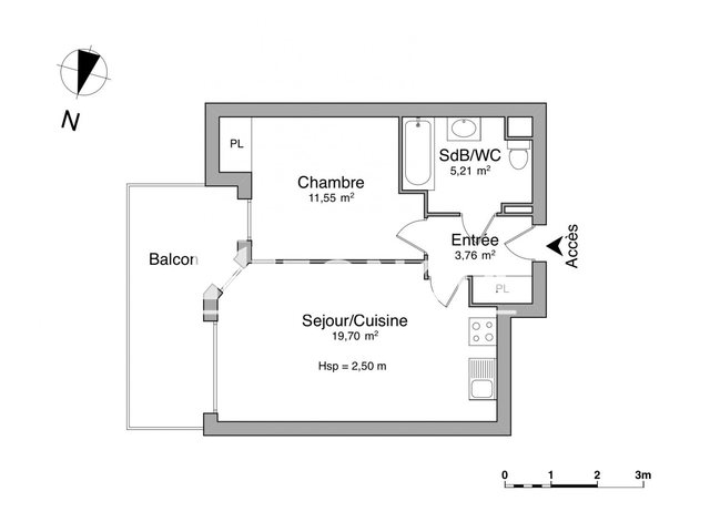 Appartement à louer, 40m², Cannes-la-Bocca