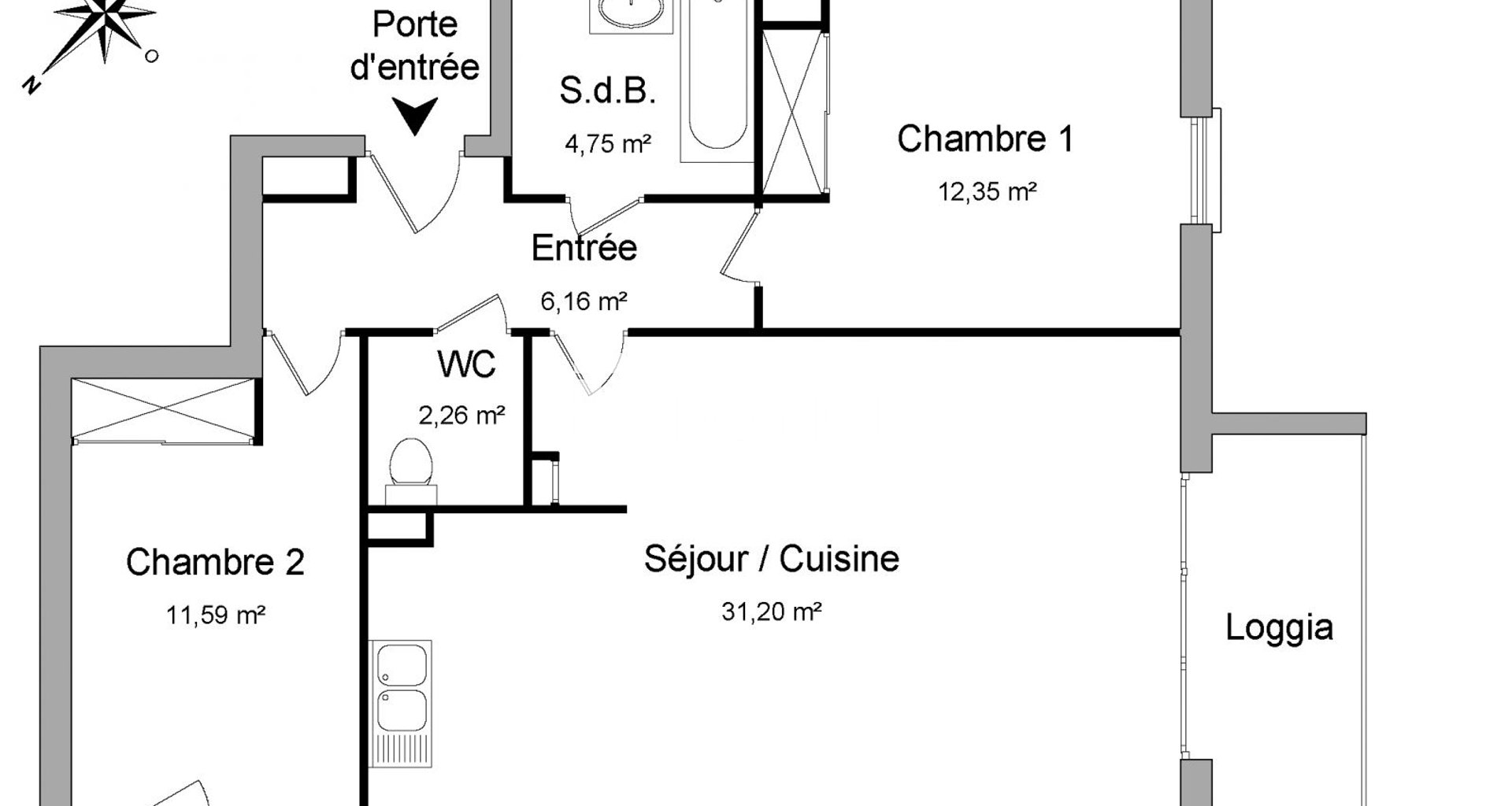 Appartement à louer, 68m², Roubaix