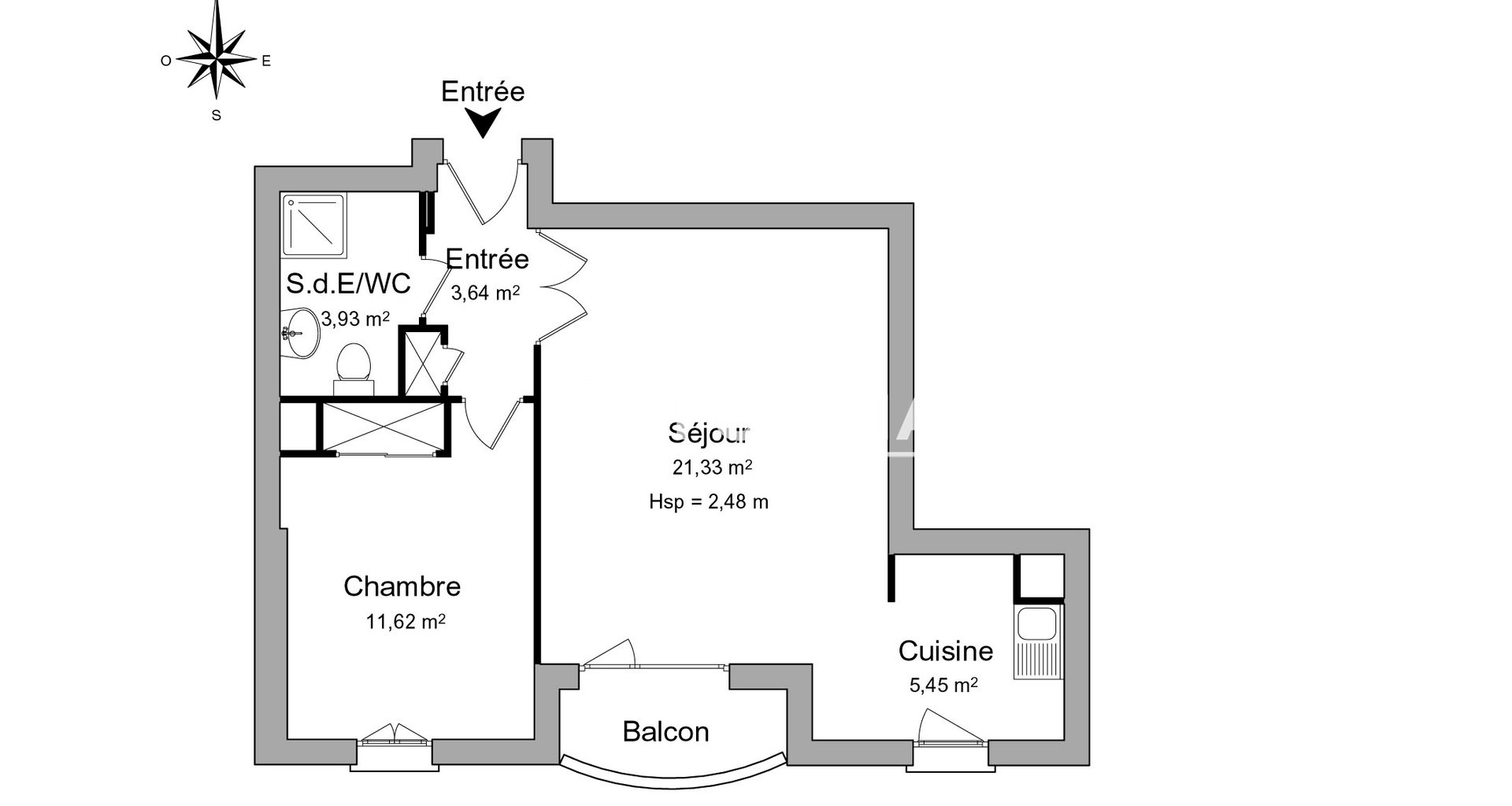 Appartement à louer, 45m², Tassin-la-Demi-Lune