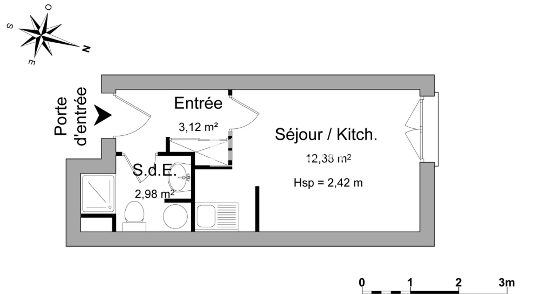 Appartement à louer, 18m², Montrouge