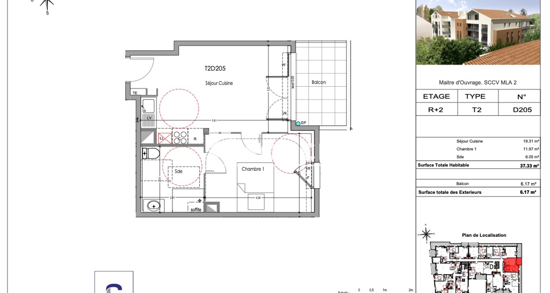Appartement à louer, 37m², Morières-lès-Avignon