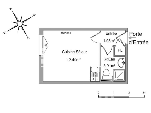 Appartement à louer, 17m², Poitiers