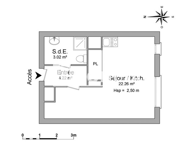 Appartement à louer, 29m², Rennes