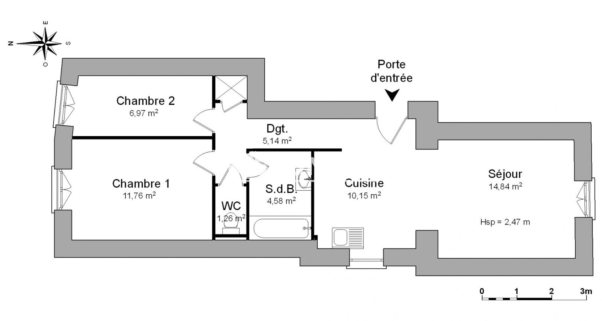 Appartement à louer, 54m², Thionville