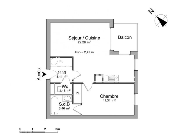 Appartement à louer, 41m², Montigny-en-Gohelle