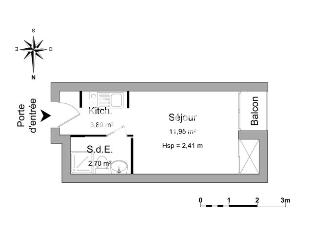 Appartement à louer, 18m², Saint-Médard-en-Jalles