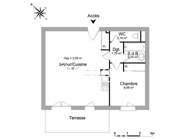 Appartement à louer, 46m², Toulouse
