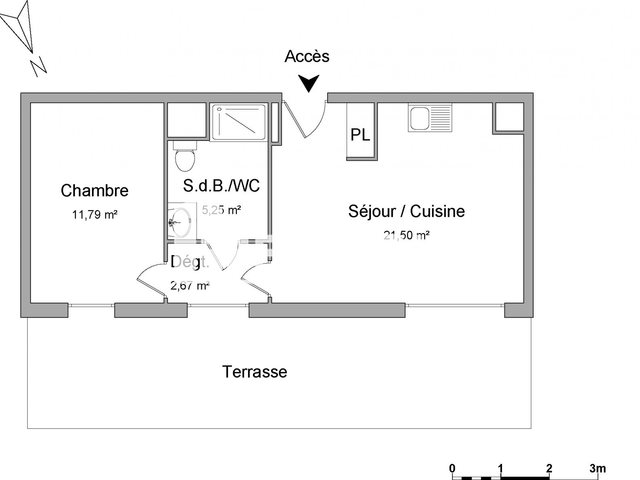 Appartement à louer, 41m², Cenon