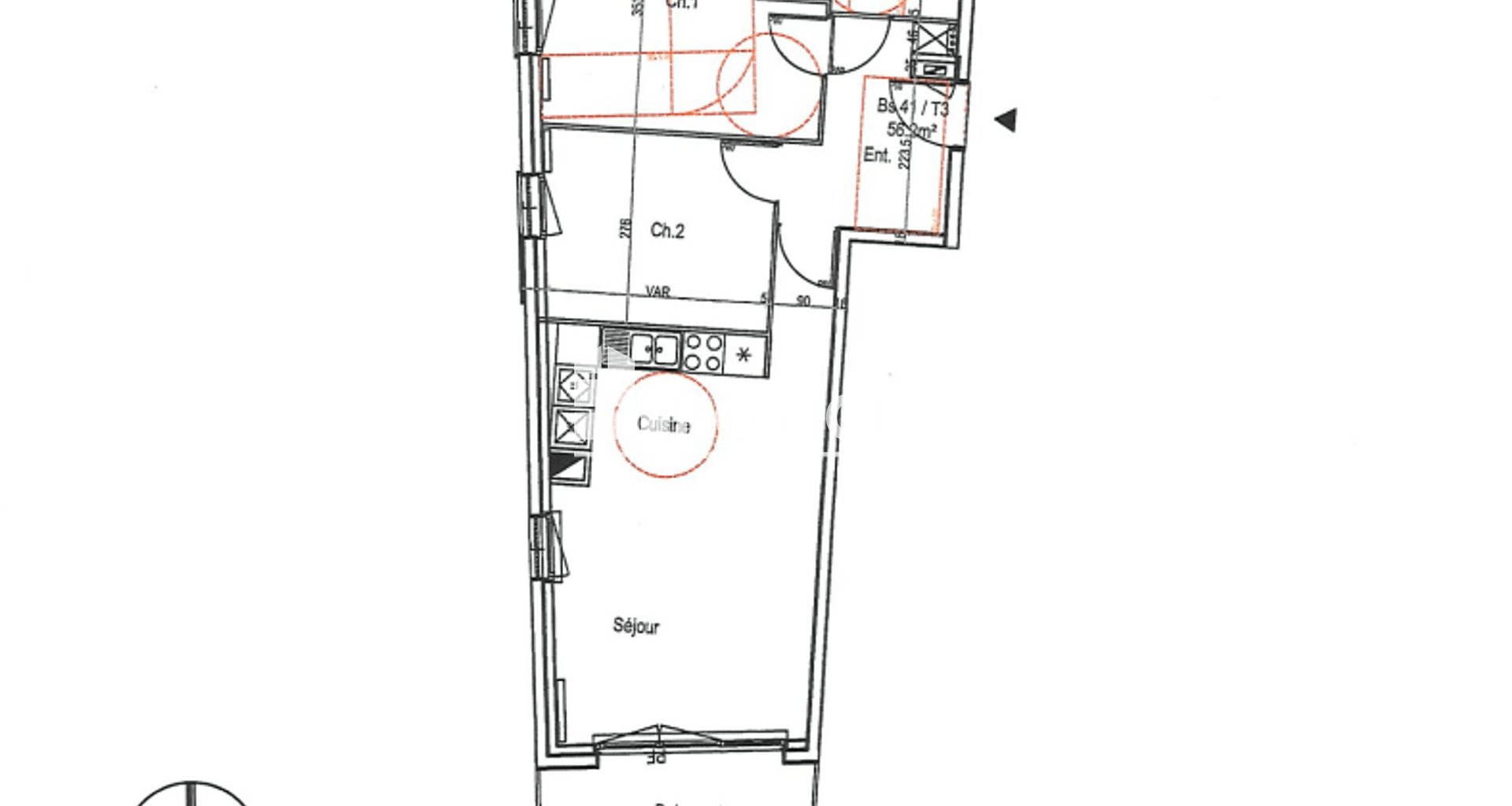Appartement à louer, 56m², Rouen