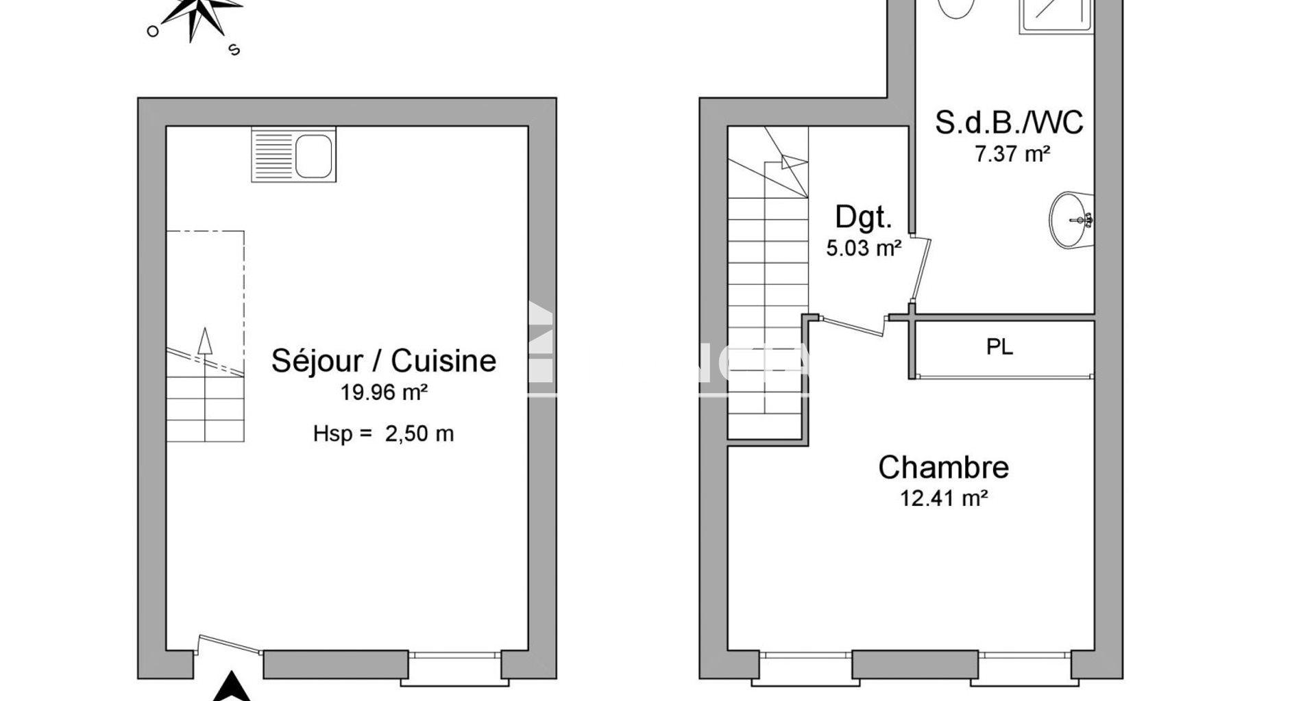 Appartement à louer, 44m², Roanne