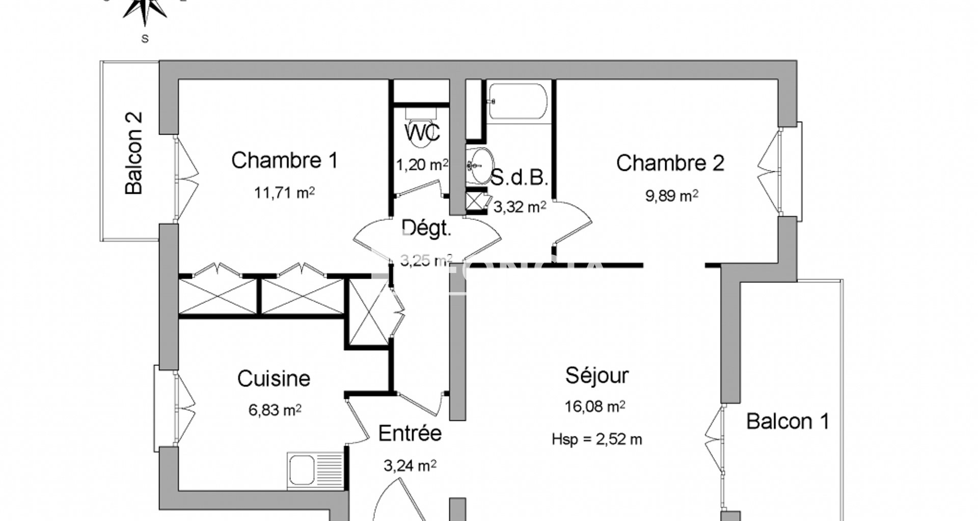 Appartement à louer, 55m², Sannois