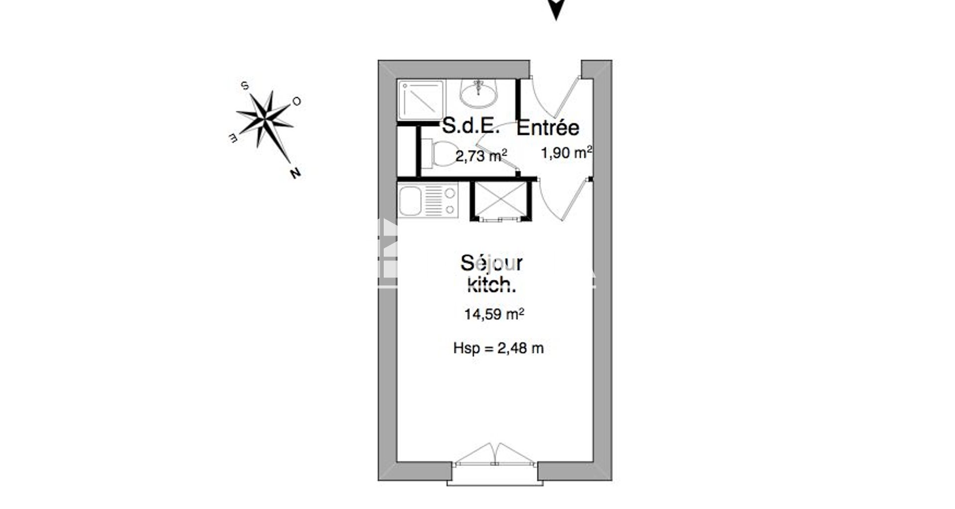 Appartement à louer, 19m², La Roche-sur-Yon
