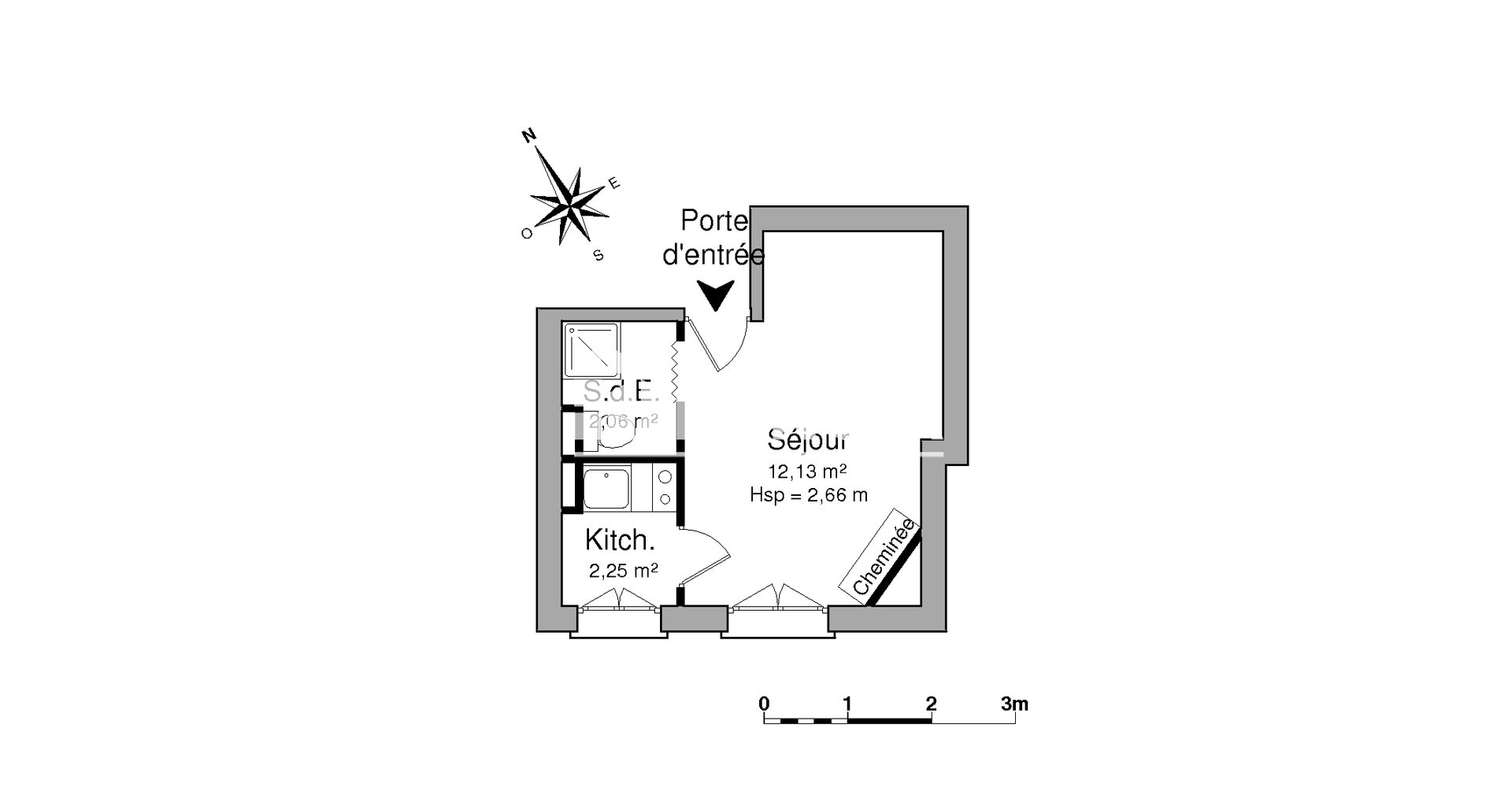 Appartement à louer, 16m², Montrouge