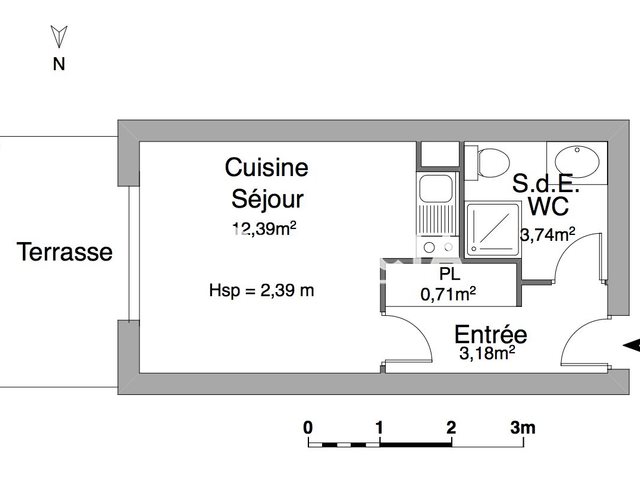 Appartement à louer, 20m², Toulouse