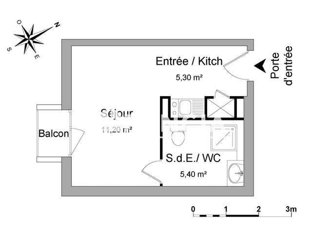 Appartement à louer, 21m², Montpellier