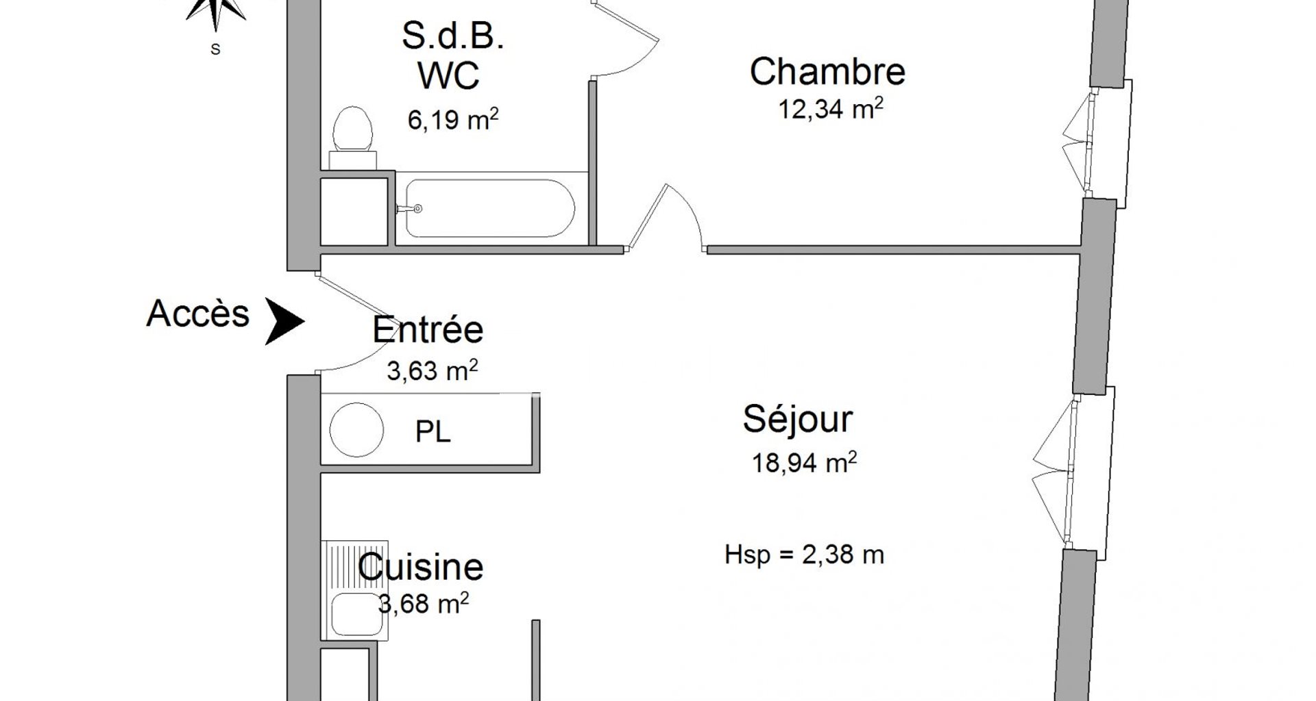 Appartement à louer, 44m², Moissy-Cramayel