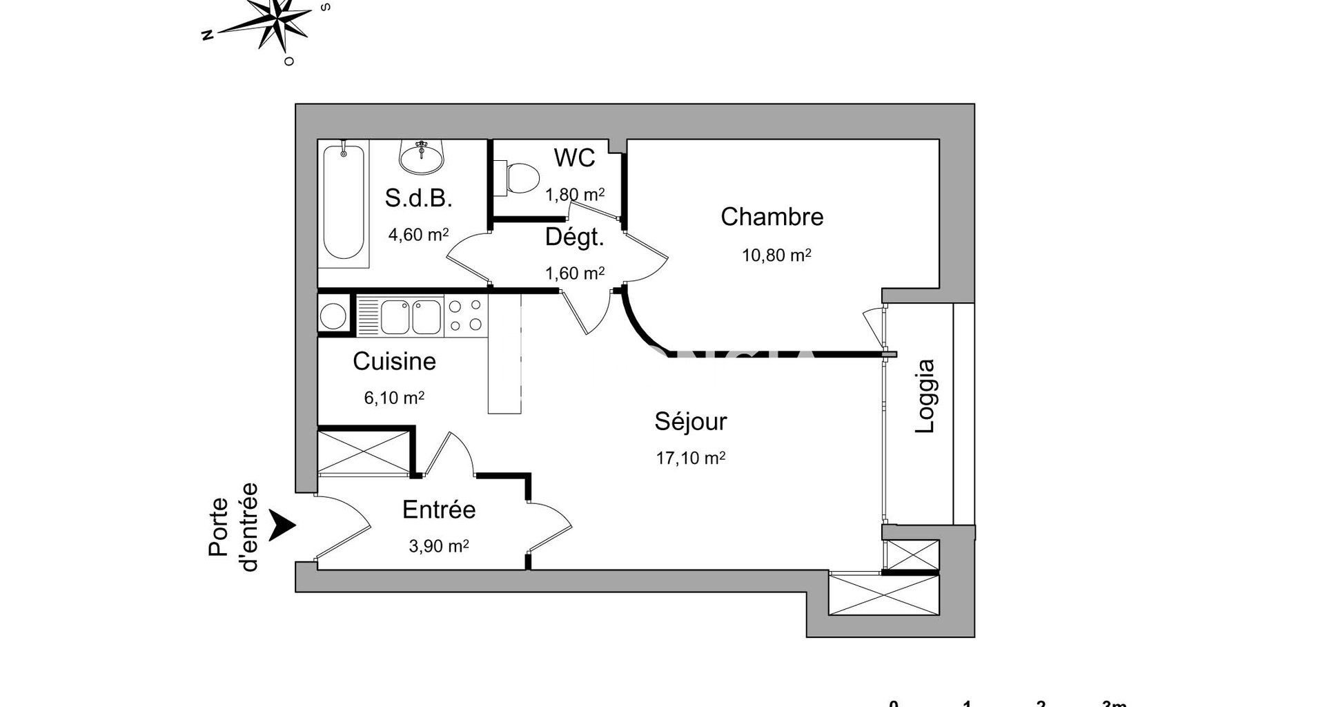Appartement à louer, 45m², Niort