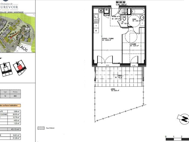 Appartement à louer, 43m², Sassenage