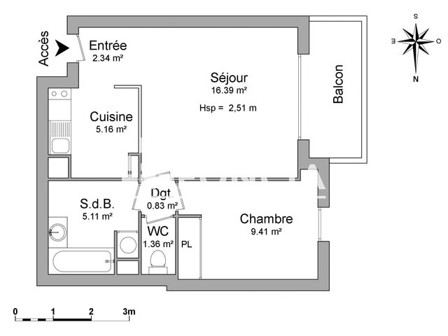 Appartement à louer, 40m², Biganos