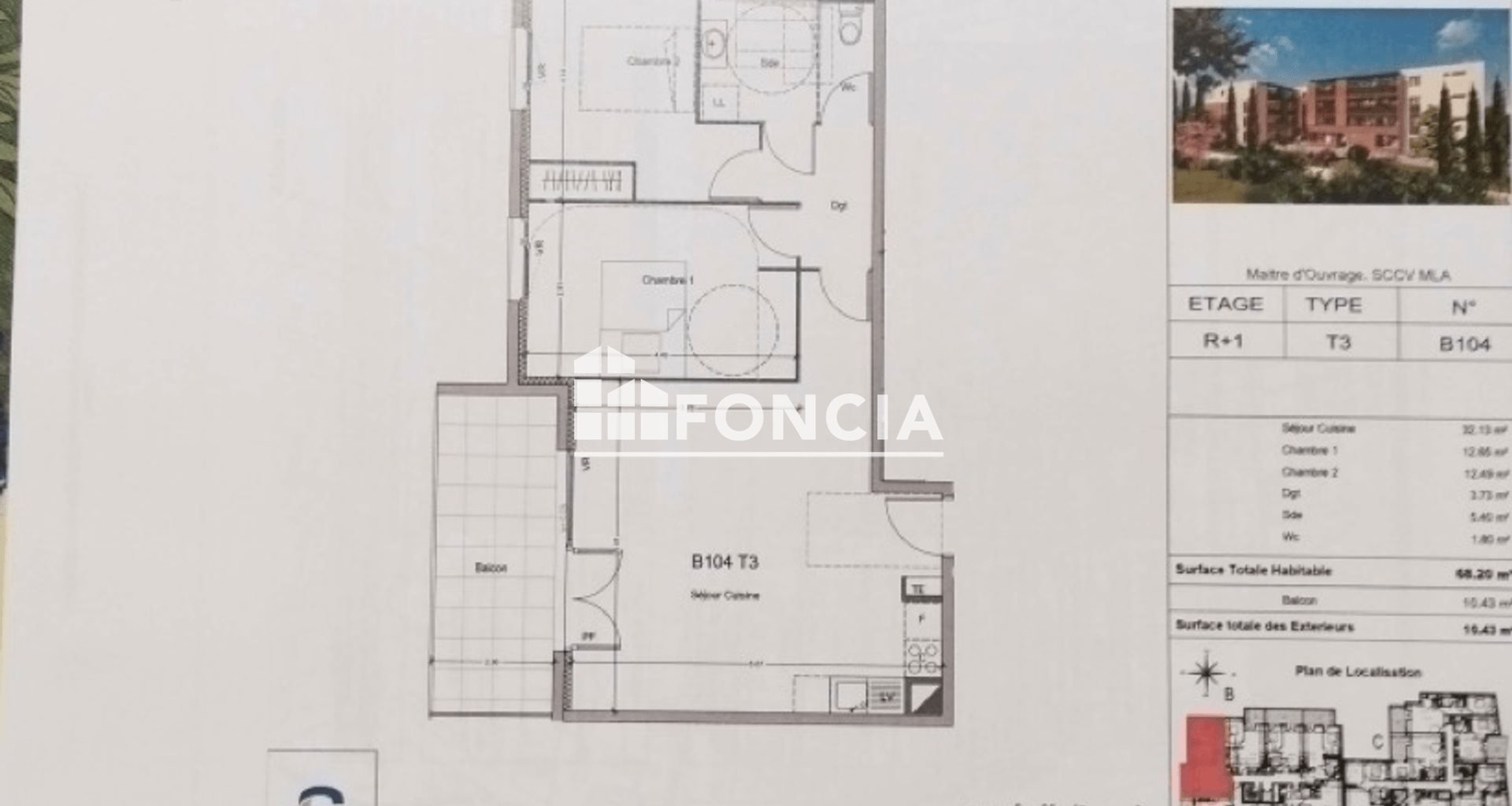 Appartement à louer, 68m², Morières-lès-Avignon