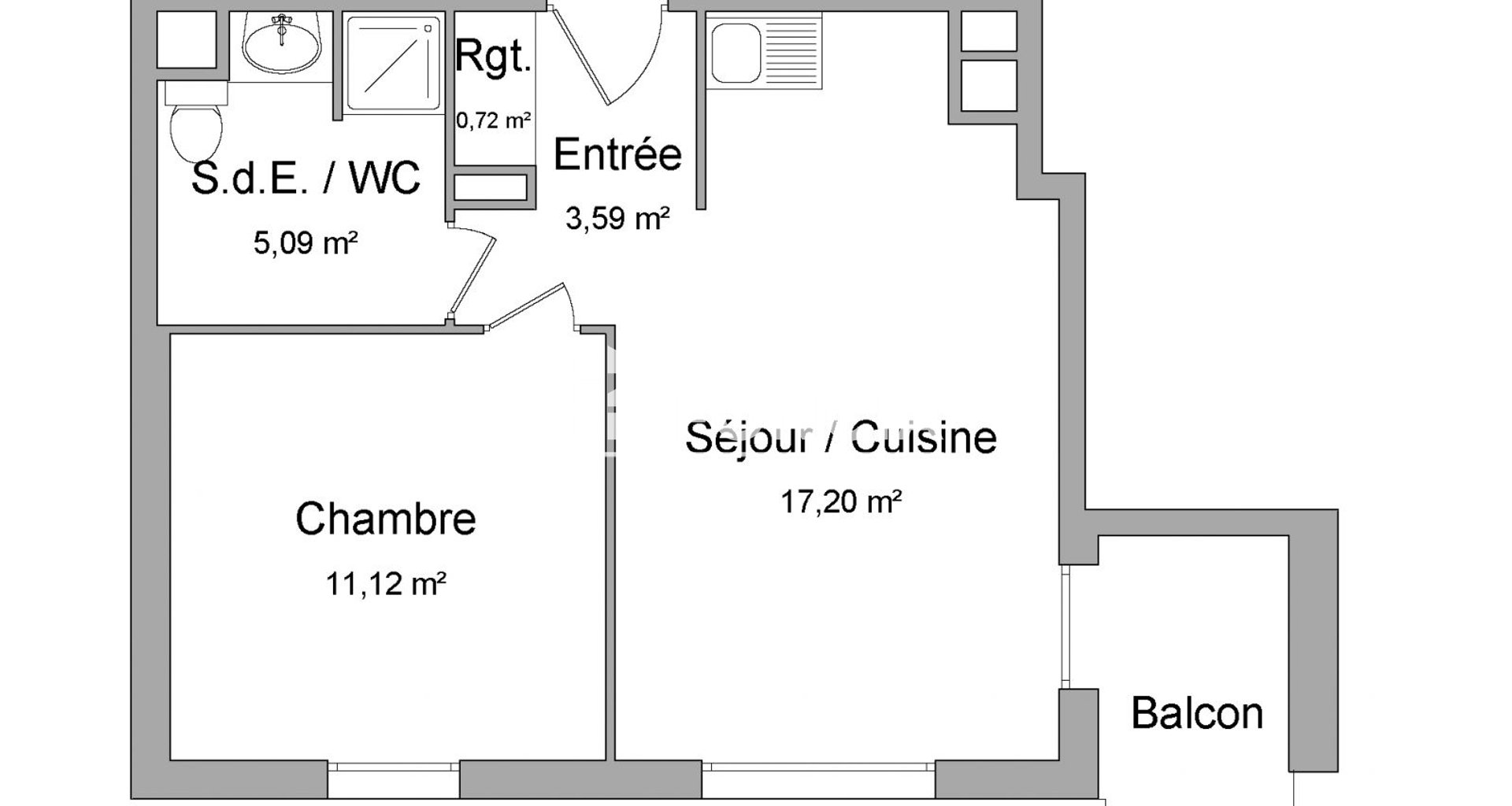 Appartement à louer, 37m², Rouen