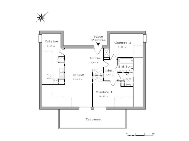 Appartement à louer, 64m², Beuzeville