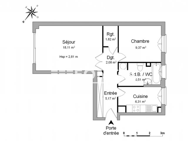 Appartement à louer, 51m², Antibes