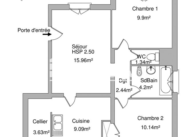 Appartement à louer, 56m², Olivet