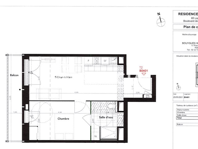 Appartement à louer, 42m², Rouen