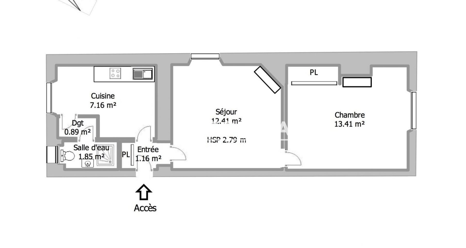 Appartement à louer, 36m², Melun