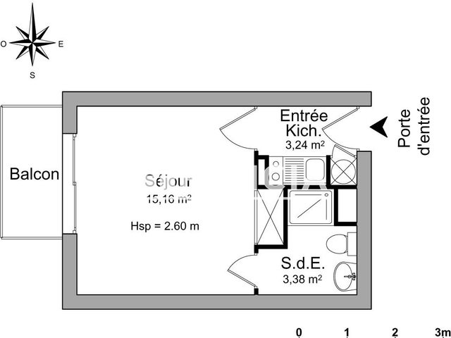 Appartement à louer, 21m², Bordeaux