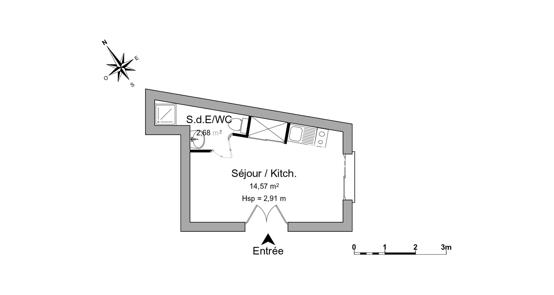 Appartement à louer, 17m², Albi