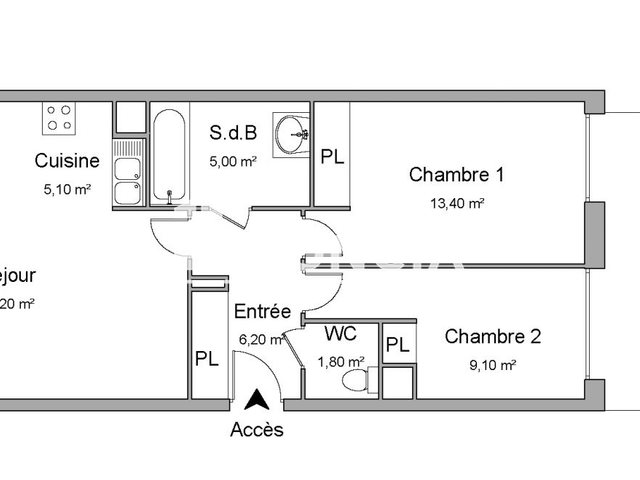 Appartement à louer, 61m², Bordeaux