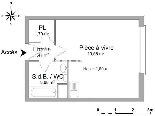 Appartement à louer, 26m², Tours