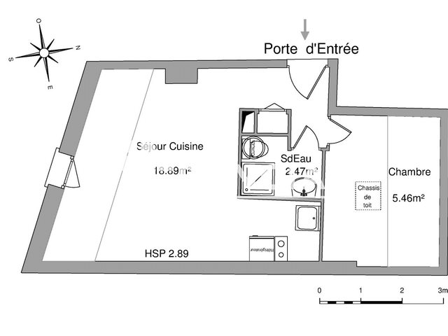 Appartement à louer, 26m², Tours