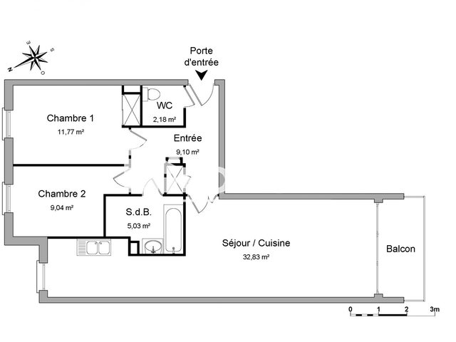 Appartement à louer, 69m², Roubaix